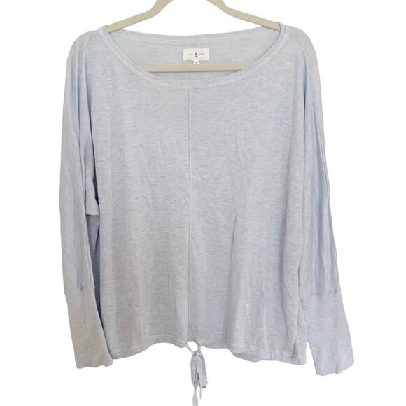 Lou & Grey Light Blue Blousy Sweater Drawstring Hem - Picture 1 of 6